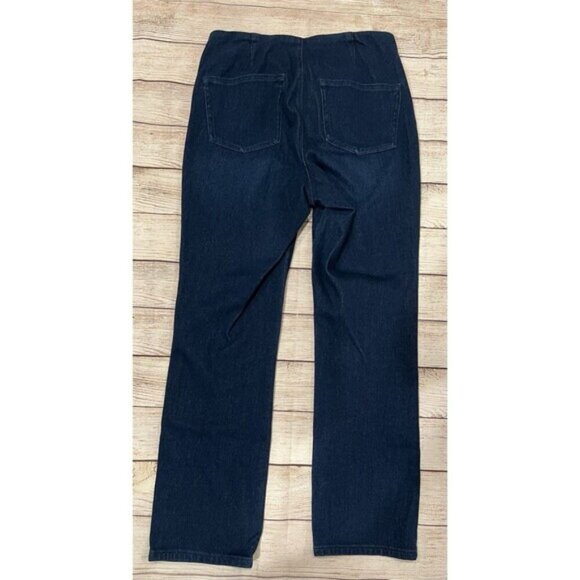 Belle by Kim Gravel Denim Straight Blue Jeans Pull On Waist Size 10 - Picture 3 of 6